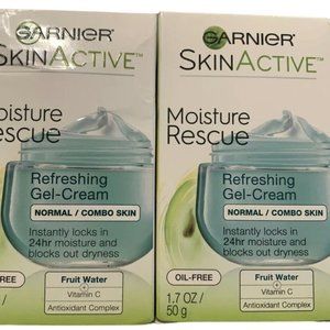 2x Garnier Moisture Rescue Gel Cream Face Moisturizer Normal Combo Skin 1.7 0z